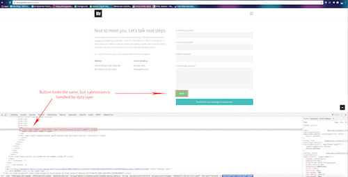 Google Click URL Form Inspect