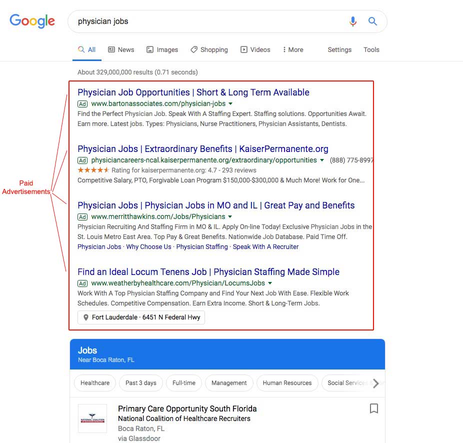 Google Search Recruiting Ads