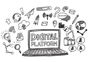 Digital Marketing Platform Icons Illustration
