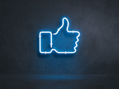 Facebook Like Thumb Sign