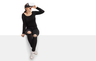 Woman With VR Headset VR Advertising